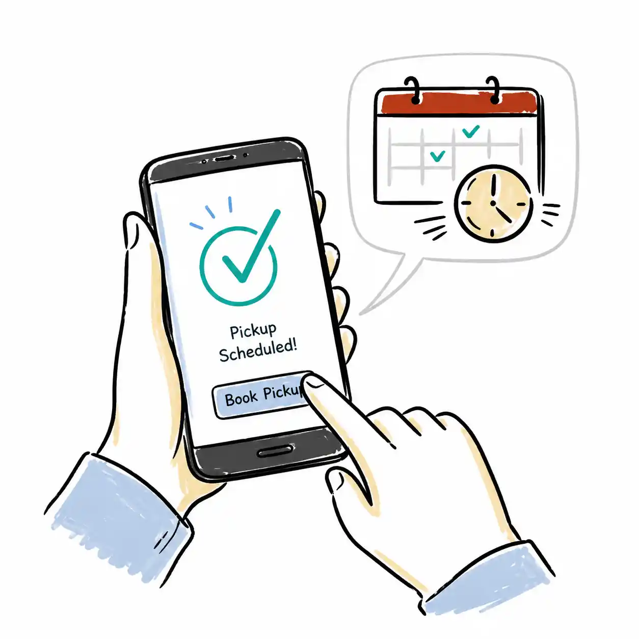 Schedule pickup for laundry or dry cleaning in any available bag